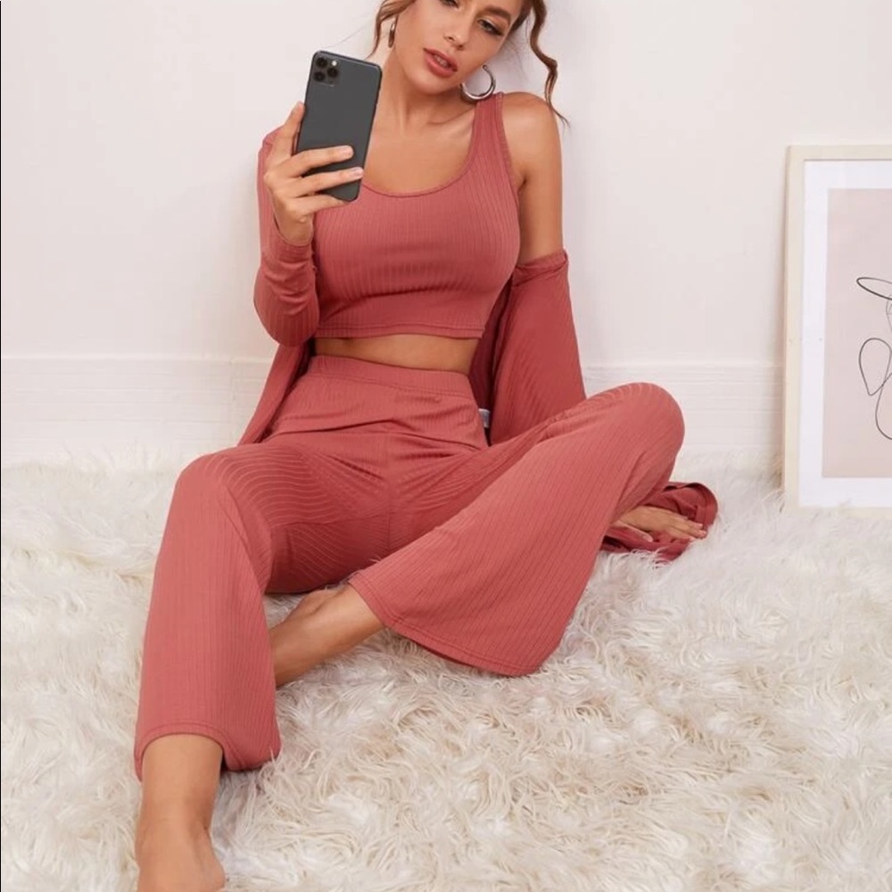 Pink Lounge Set SHEIN